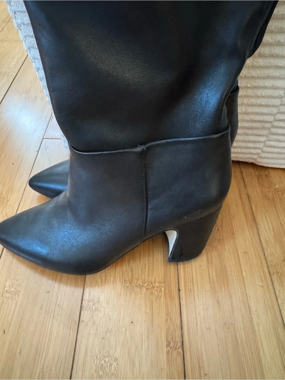 Sam Edelman Black Over-the-Knee Pointed-Toe Boots
